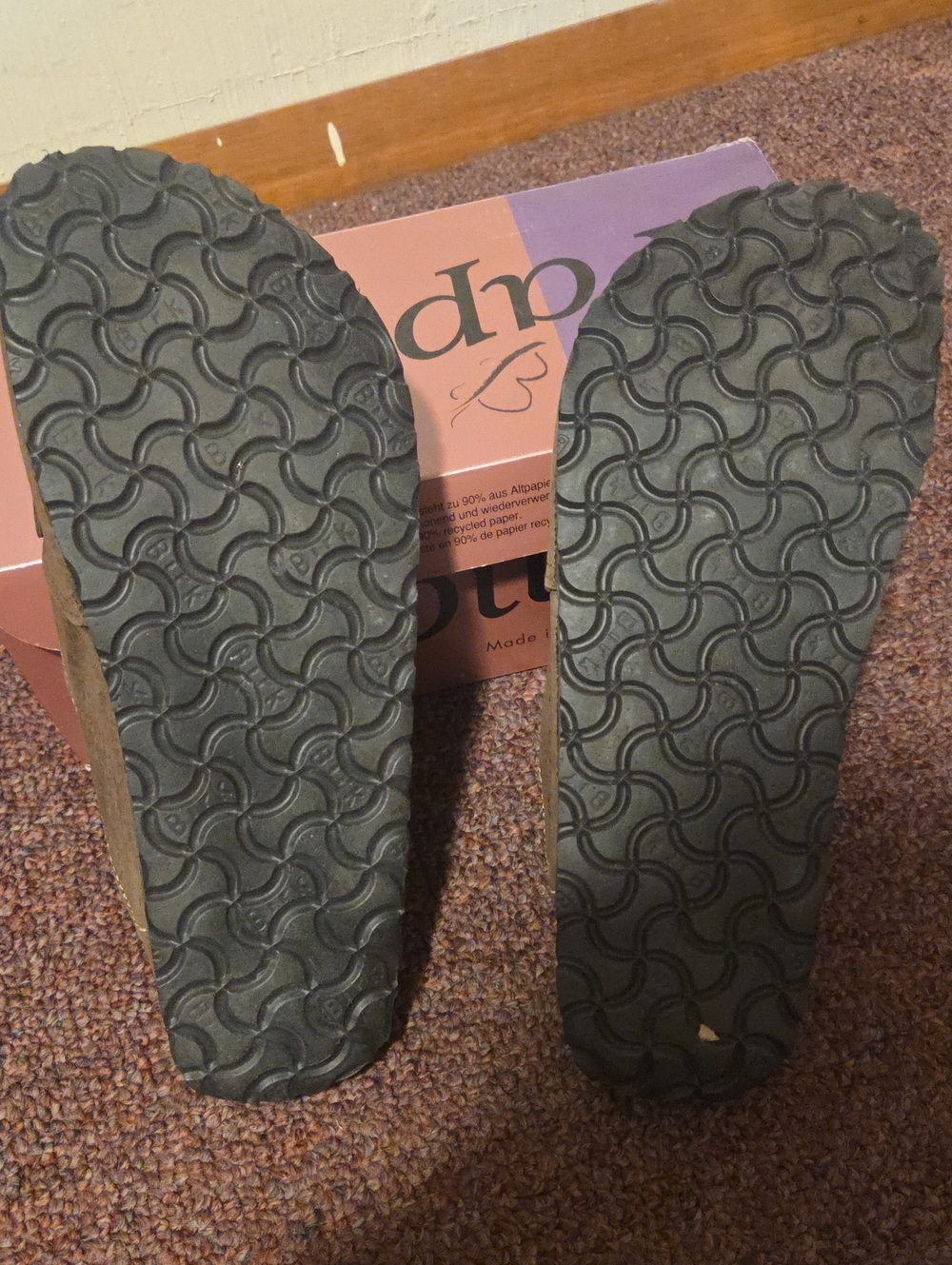 Womens Slip-On Suede Mule Clogs in Brown - Picture 3 of 3